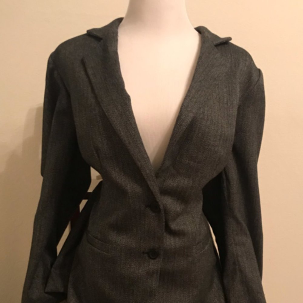 Lane Bryant Black White Blazer Suit Jacket
